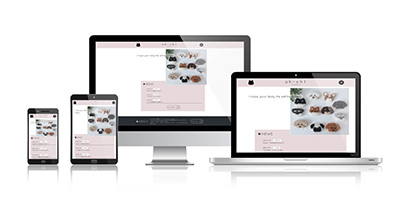 ハンドメイド作家 oh-chi Webサイトのモックアップ画像
